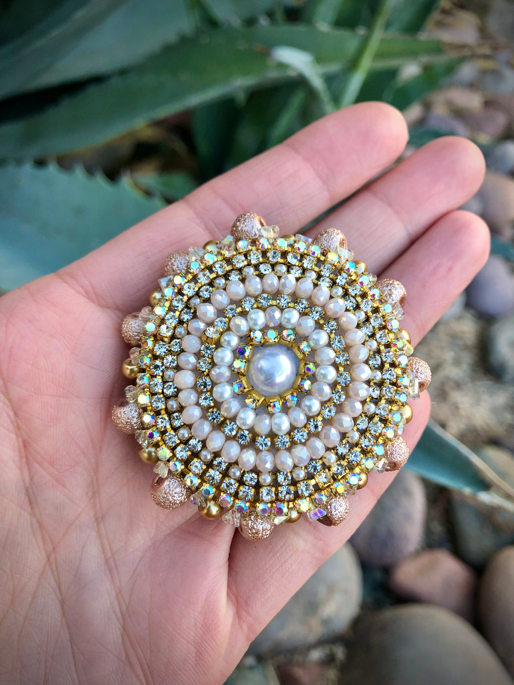 Dusty Pink & Pearl Phone Grip