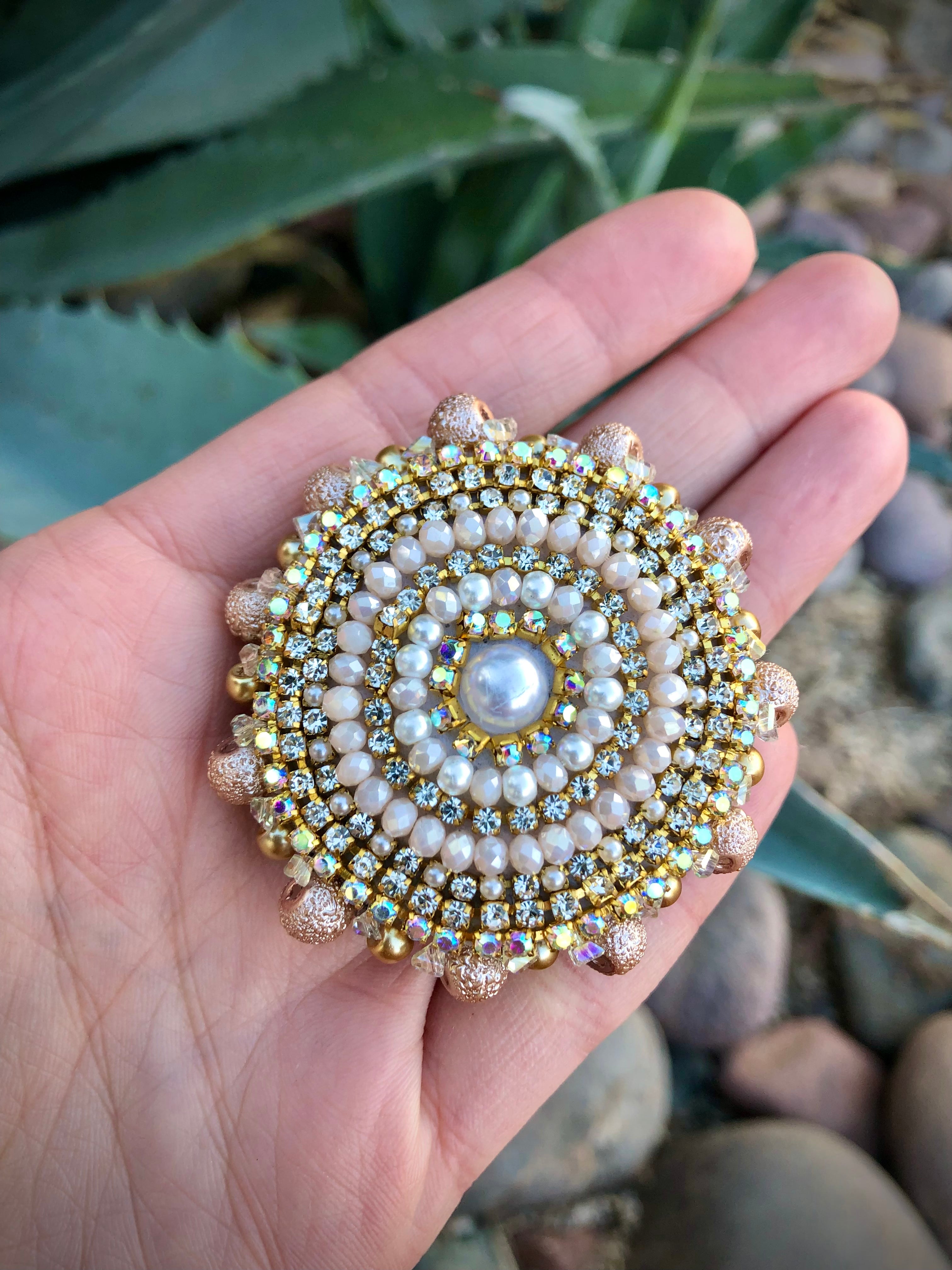 Dusty Pink & Pearl Phone Grip