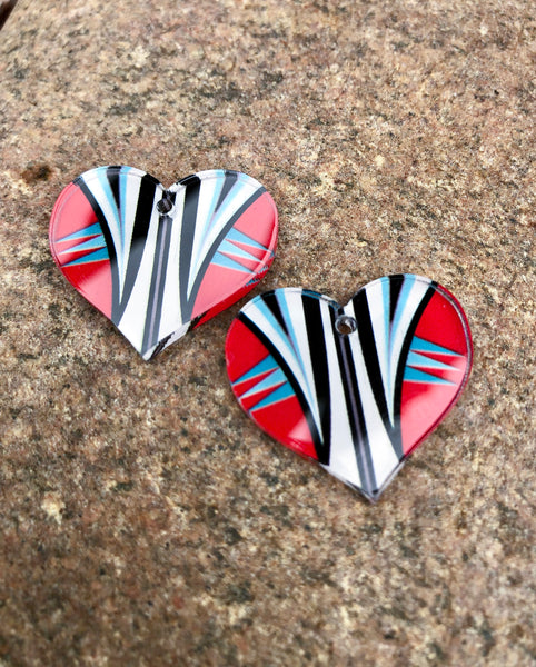 Red Heart Inlay Style Slabs