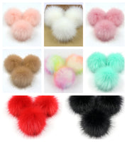 Faux Fur Pom Poms 10cm