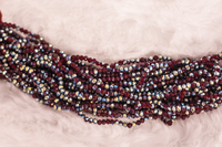 Clear Garnet & Metallic AB 3mm Rondelle Beads #95