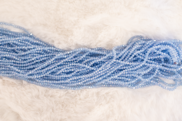 Baby Blue 3mm Rondelle Beads #115