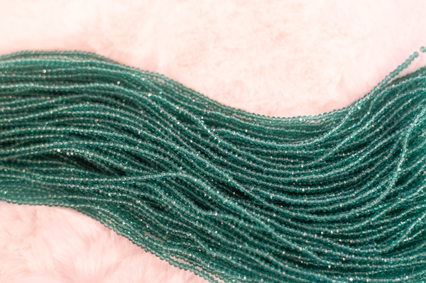 Emerald Clear 3mm Rondelle Beads #20 Discount Pack