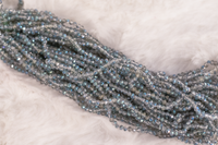 AB Grey Blue Clear 3mm Rondelle Beads #90