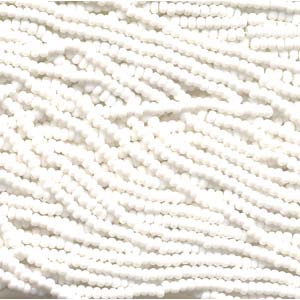 11/0 Czech Preciosa Seed Beads Half Hank: Chalk