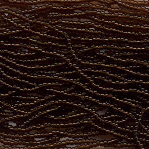 11/0 Czech Preciosa Seed Beads Half Hank: Dark Topaz