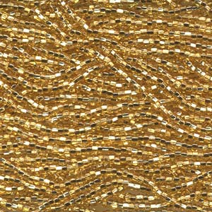 11/0 Czech Preciosa Seed Beads Half Hank: STRW Gold