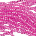 11/0 Czech Preciosa Seed Beads Half Hank: Fuchsia Dyed S/L
