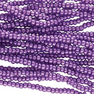 11/0 Czech Preciosa Seed Beads Half Hank: Violet Metallic