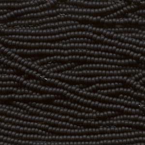 11/0 Czech Preciosa Seed Beads Half Hank: Jet Black