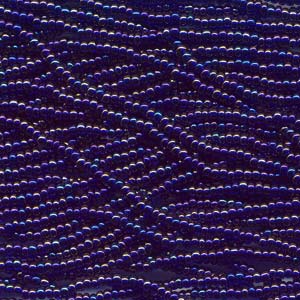 11/0 Czech Preciosa Seed Beads Half Hank: Dark Sapphire AB