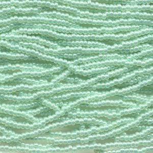 11/0 Czech Preciosa Seed Beads Half Hank: Light Green Ceylon