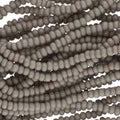 11/0 Czech Preciosa Seed Beads Half Hank: Opaque Grey