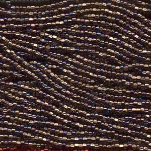 11/0 Czech Preciosa Seed Beads Half Hank: Black Diamond C/L AB