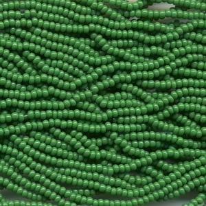 11/0 Czech Preciosa Seed Beads Half Hank: Green OP