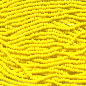 11/0 Czech Preciosa Seed Beads Half Hank: Yellow OP