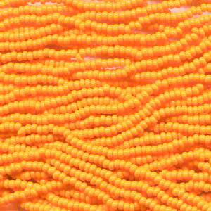 11/0 Czech Preciosa Seed Beads Half Hank: Light Orange