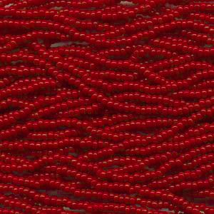 11/0 Czech Preciosa Seed Beads Half Hank: Dark Red