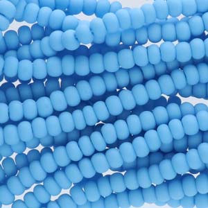 11/0 Czech Preciosa Seed Beads Half Hank: Blue Turquoise Matte