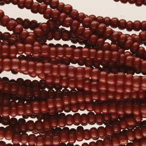 11/0 Czech Preciosa Seed Beads Half Hank: OP Medium Brown