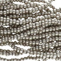 11/0 Czech Preciosa Seed Beads Half Hank: Metallic Dark Silver