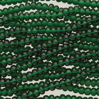 11/0 Czech Preciosa Seed Beads Half Hank: Dark Green Transparent