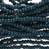 11/0 Czech Preciosa Seed Beads Half Hank: Opaque Dark Jade