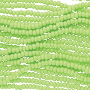 11/0 Czech Preciosa Seed Beads Half Hank: Lime Green OP