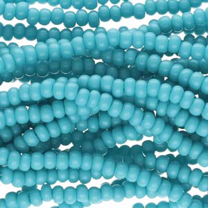 11/0 Czech Preciosa Seed Beads Half Hank: OP Blue Turquoise
