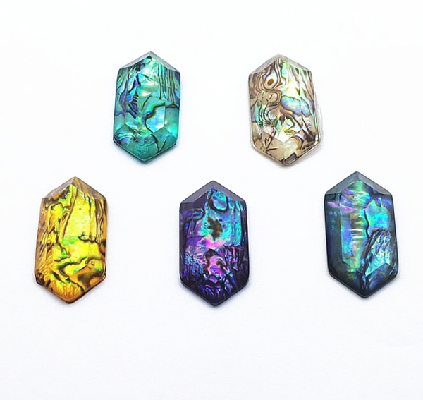 Hexagon Abalone Cabochons: Yellow Only