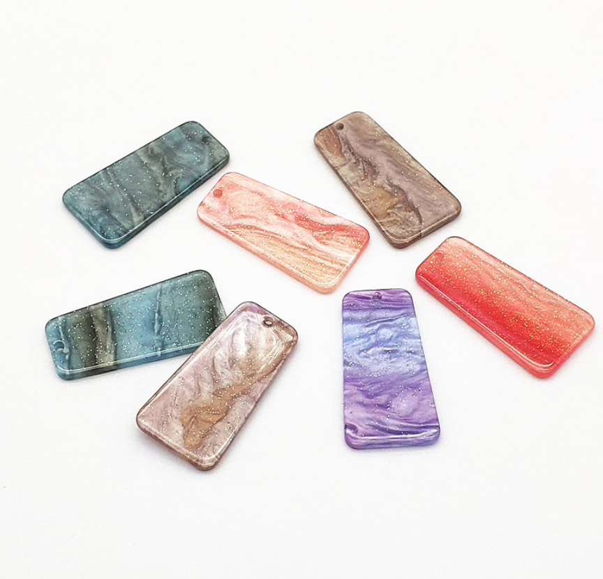 Short Glitter Swirl Slabs