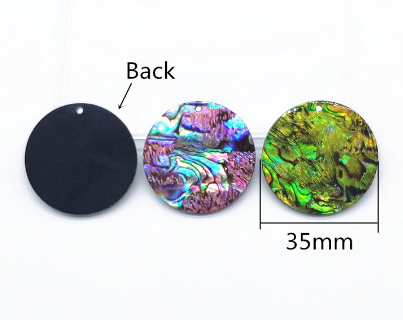 Large 35mm Abalone Circles