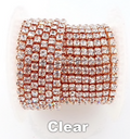 Rose Gold Clear SS6 Banding 10 Yard Discounted Roll