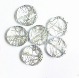 Clear Metallic Round Centerpieces 21MM