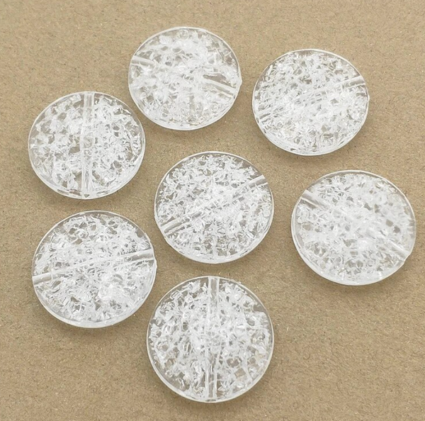 Clear Frosted Round Centerpieces 28mm