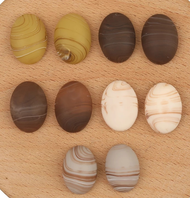 Small Oval Matte Swirls Centerpeices