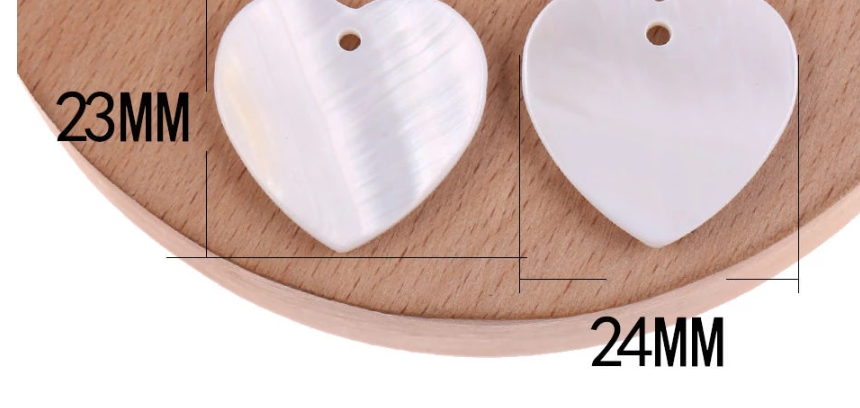 Heart Shell Centerpieces 23x24mm