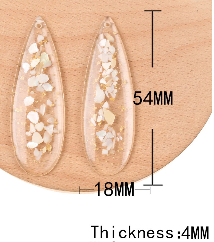 Long Teardrop Shell Foil Slabs