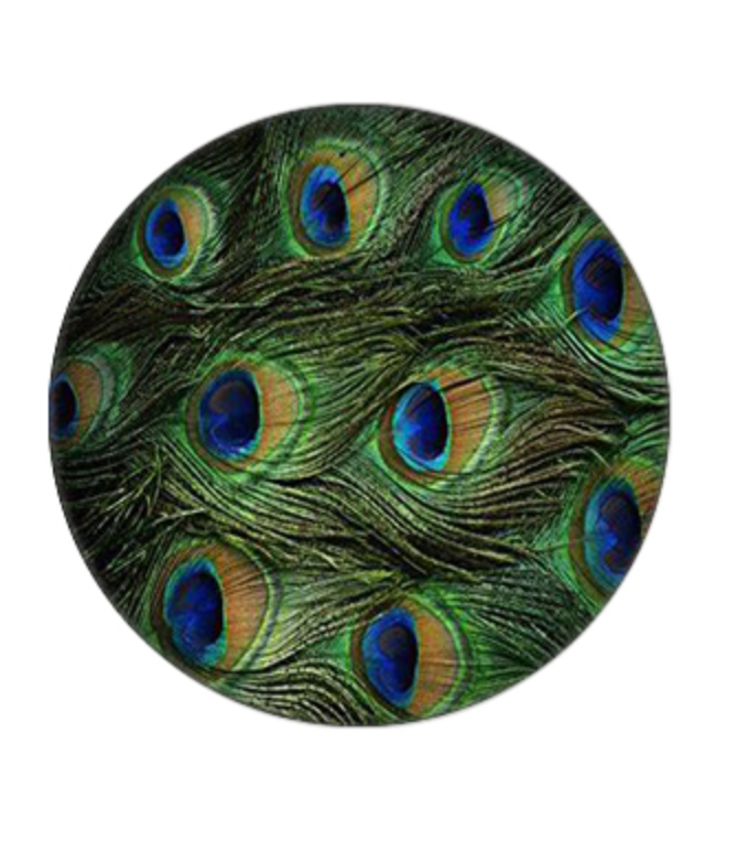 20mm Gold Peacock Feathers Glass Cabochon – Ella & Co. Wholesale