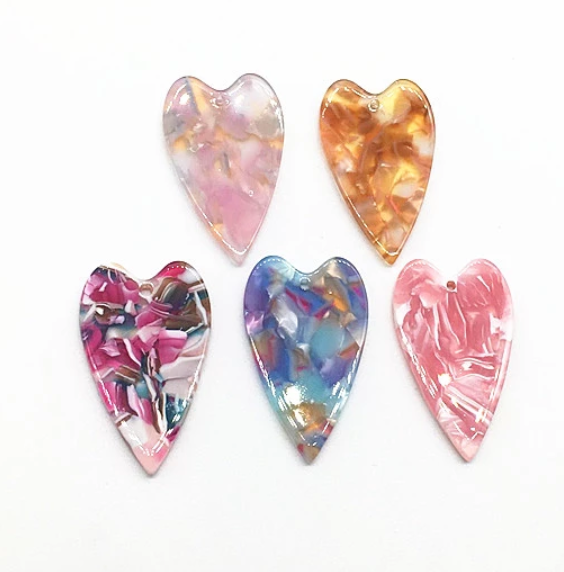 Mixed Color Heart Slabs