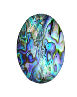 8x25mm Oval Faux Abalone Glass Cabochon