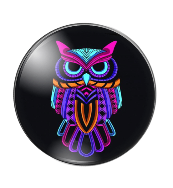 20mm Neon Owl Glass Cabochon