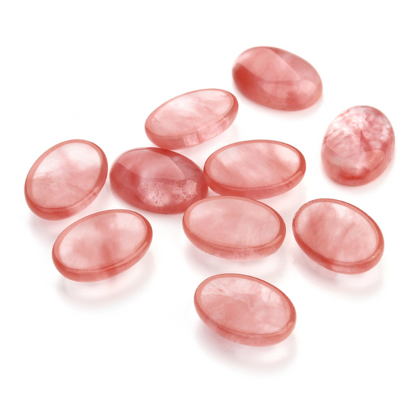 Oval Clear Red Stone Cabochon 18x25mm