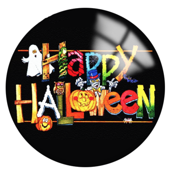 12mm or 20mm Happy Halloween Glass Cabochons