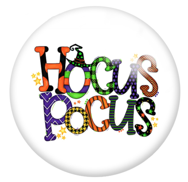 12mm or 20mm Hocus Pocus Halloween Glass Cabochons