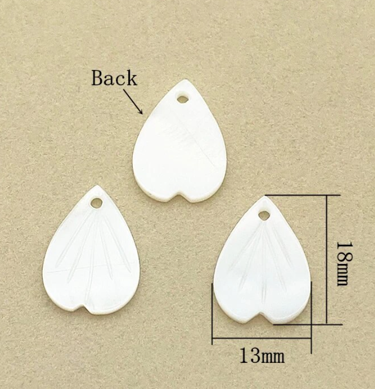Carved Shell Petals 18x13mm