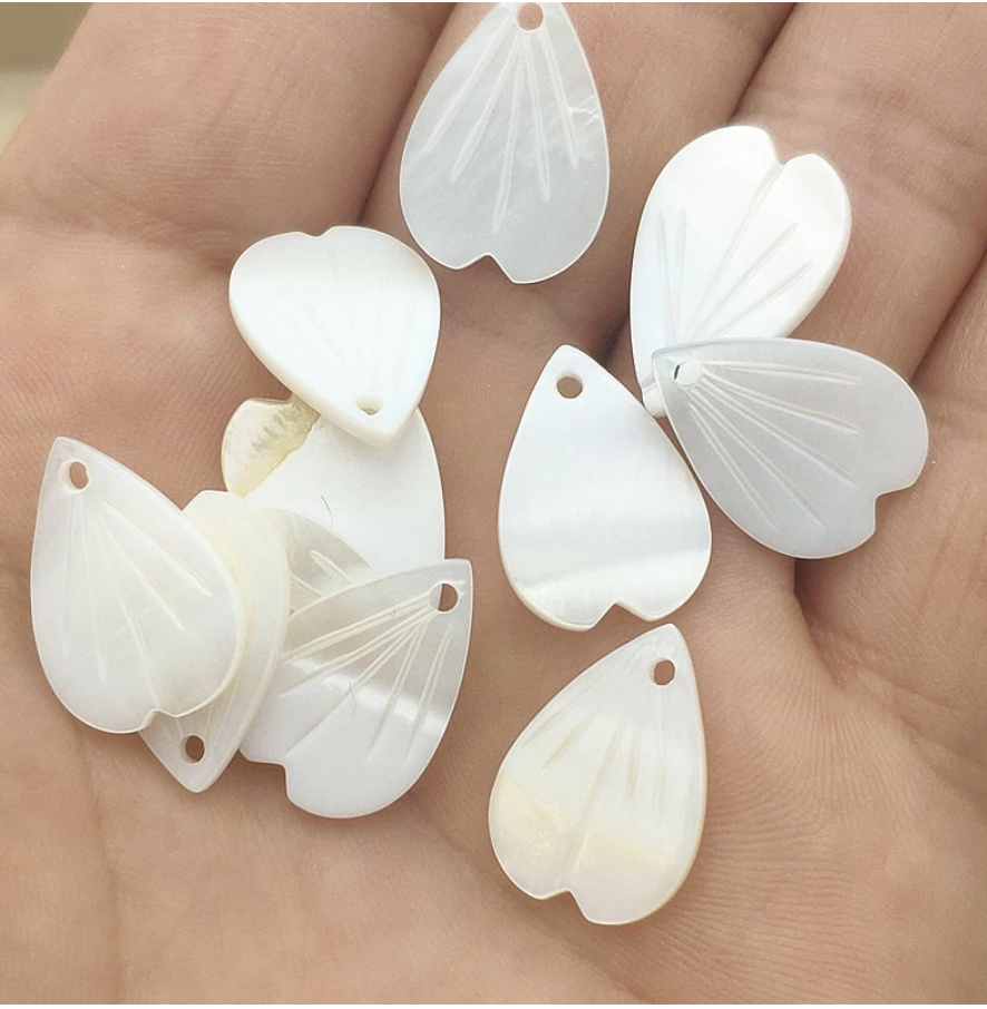Carved Shell Petals 18x13mm