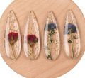 Clear Flower Resin Teardrop Slabs