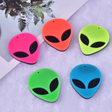 Neon Alien Head Centerpieces 30x36mm