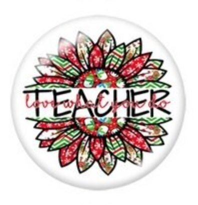 16mm or 20mm Love What You Do Teacher Glass Cabochons